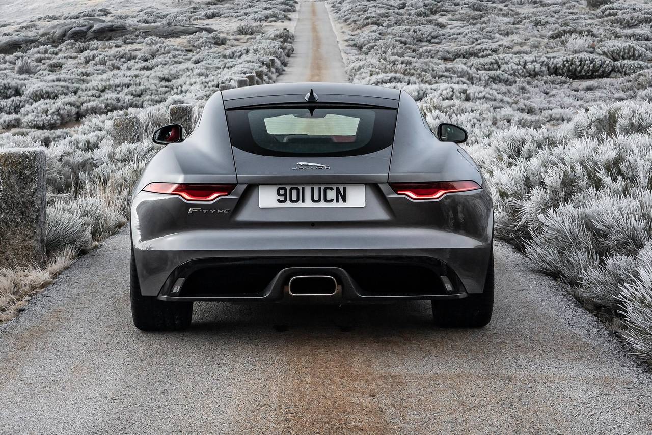 rear end of the 2021 Jaguar F-Type